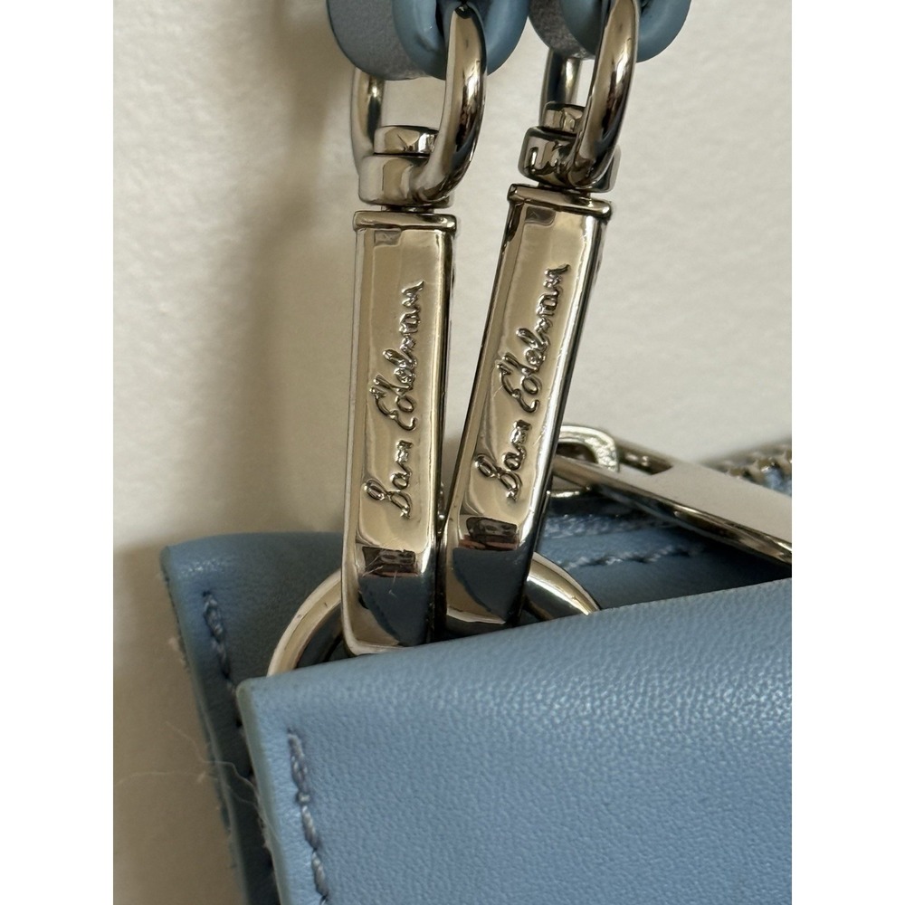 Sam Edelman Maisie Passport Crossbody Light Blue Leather Travel/Everyday Bag - Picture 2 of 14